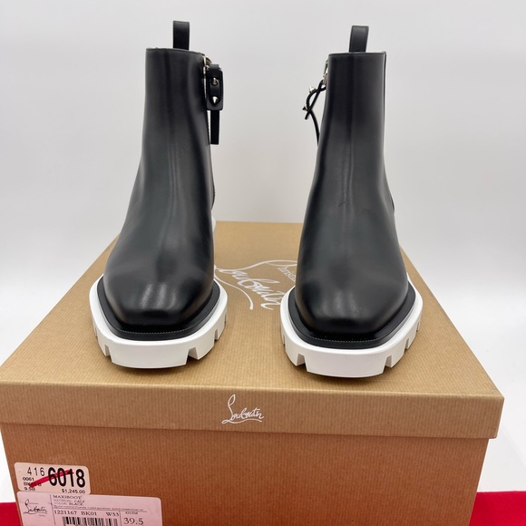 CHRISTIAN LOUBOUTIN Maxiboot Leather Chelsea Boots 39.5 - Picture 4 of 9
